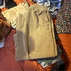 GAP Wide Leg ribbed Pants in Beige